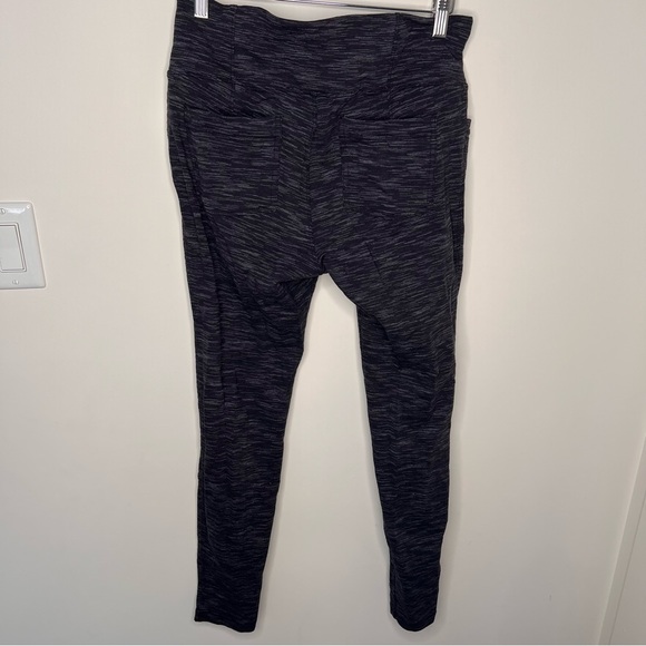 Athleta Metro High Rise Leggings Space Dye Charcoal Gray With Pockets Size Med - Picture 8 of 10